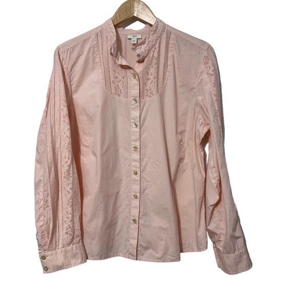J. Jill Tops - J Jill Button Down Shirt with Lace Inset L